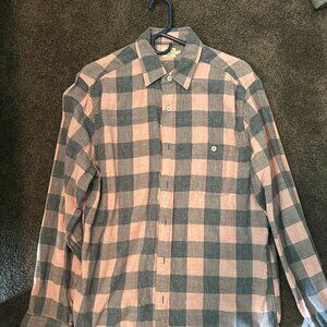 Faherty Movement Button Down Blue and Pink Plaid